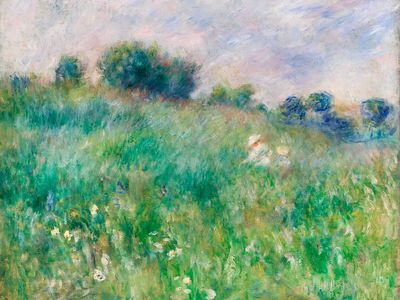 Impressionist Meadow Landscape Poster. poster print