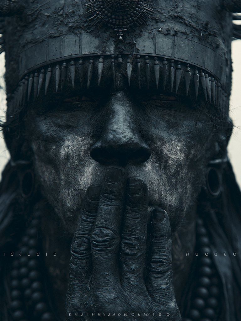 Mystic Tribal Portrait Print. poster detail