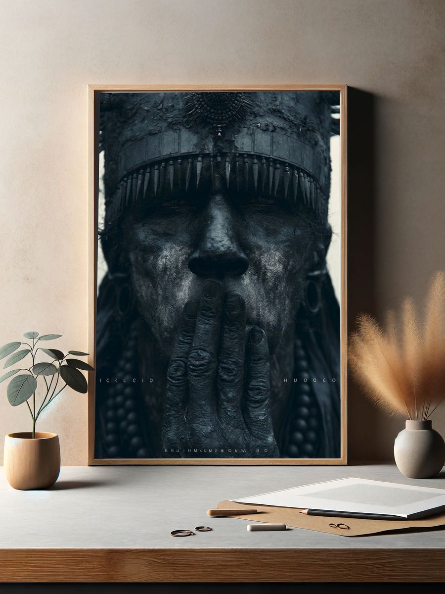 Mystic Tribal Portrait Print. — room view 2