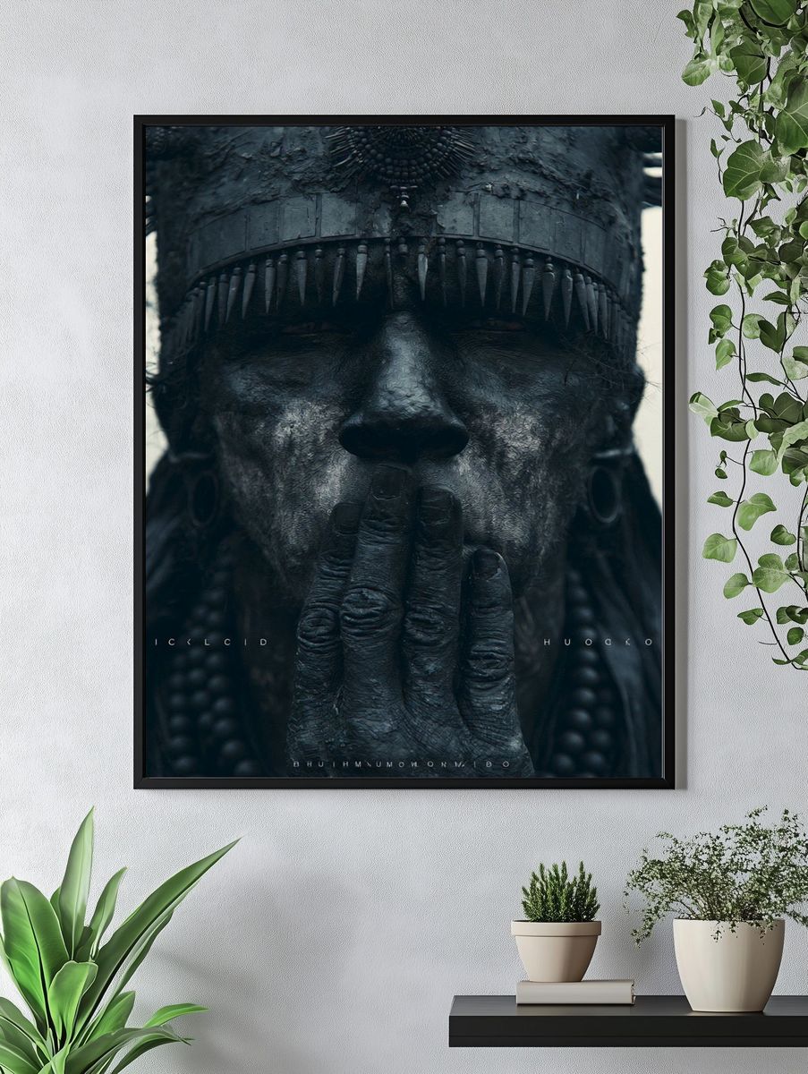 Mystic Tribal Portrait Print. — room view 4