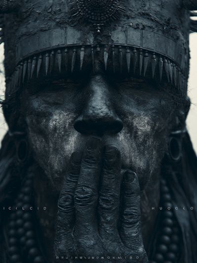 Mystic Tribal Portrait Print. poster