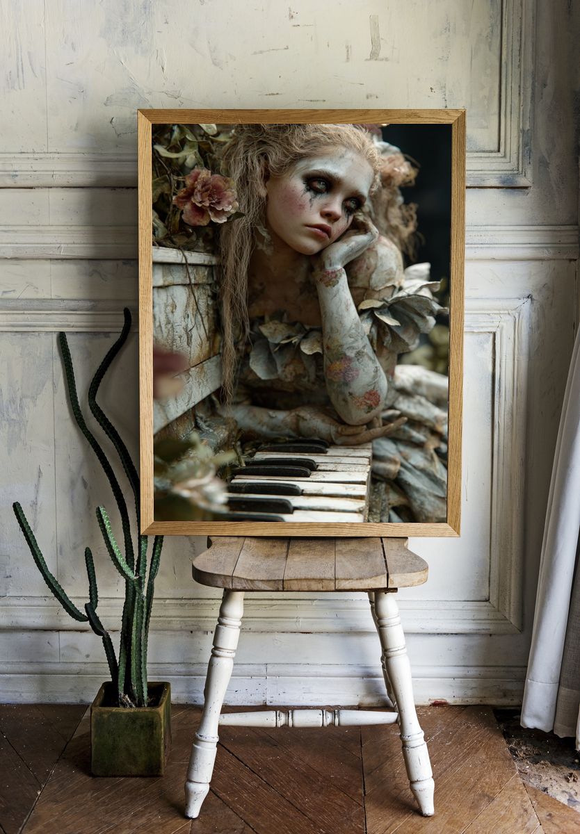 Melancholic Muse — Fine Art Print. — room view 1