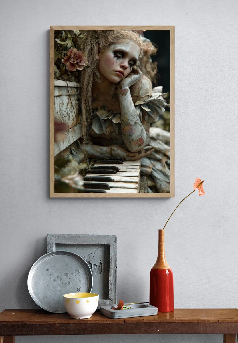 Melancholic Muse — Fine Art Print. — room view 3