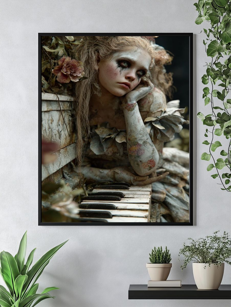 Melancholic Muse — Fine Art Print. — room view 4