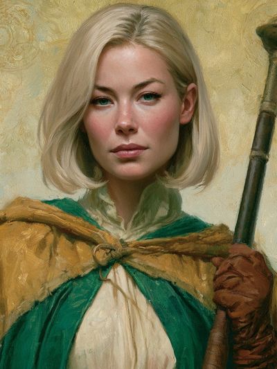 Blonde Fantasy Portrait Print. poster