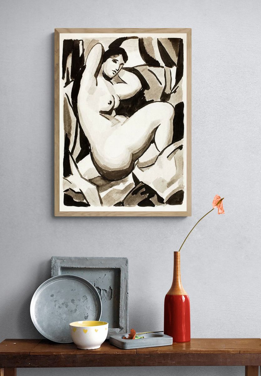 Reclining Nude — Fine Art Print. — room view 3