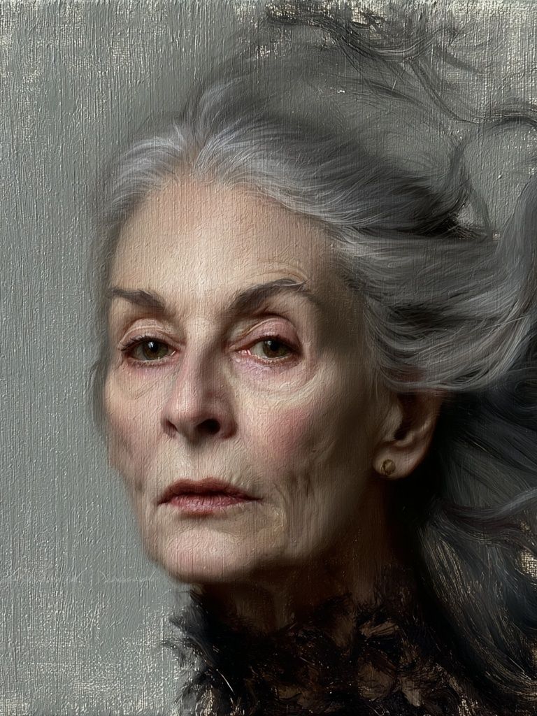 Ethereal Elder Portrait Print. poster — fine-art art