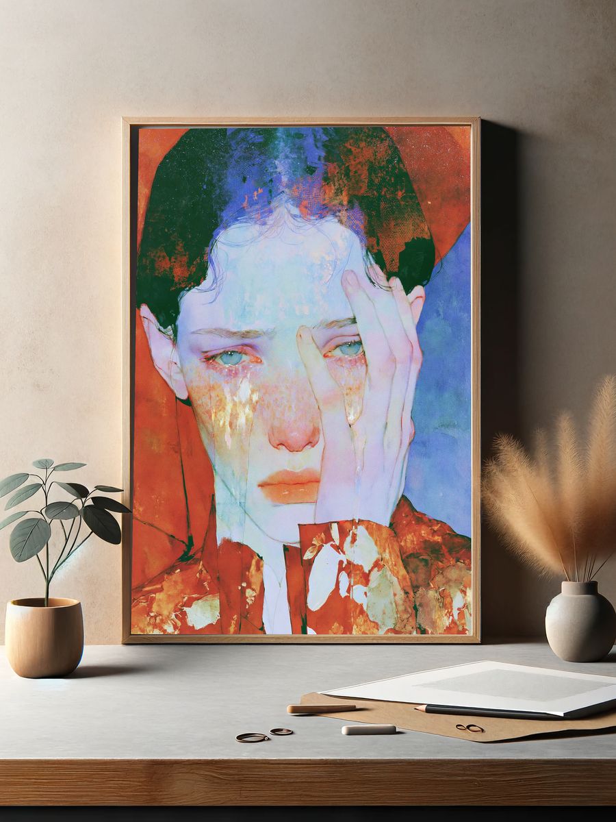 Abstract Portrait Print. — room view 2