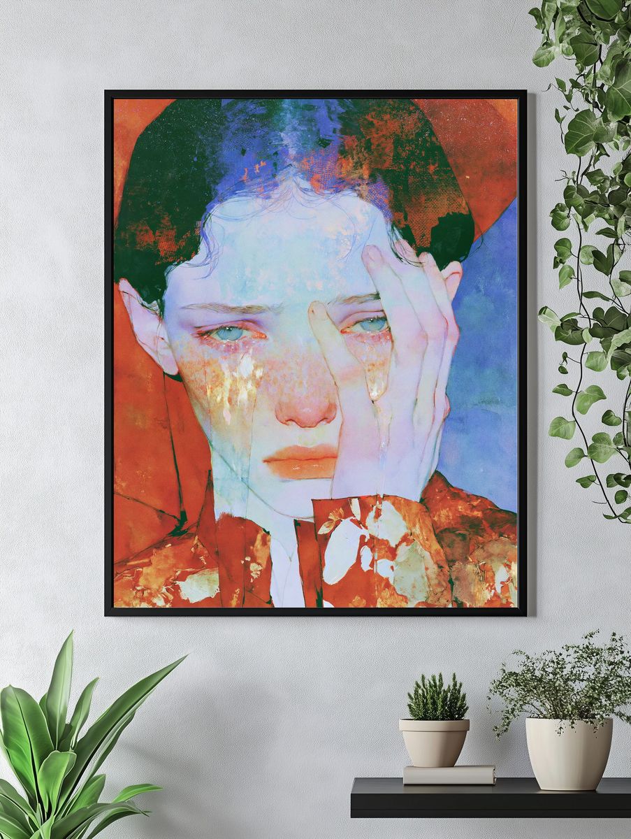 Abstract Portrait Print. — room view 4