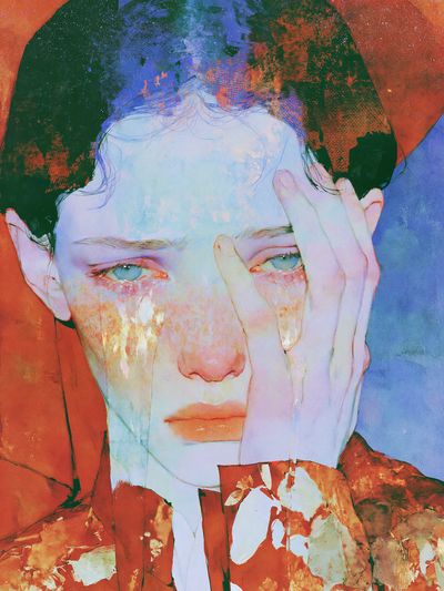 Abstract Portrait Print. poster