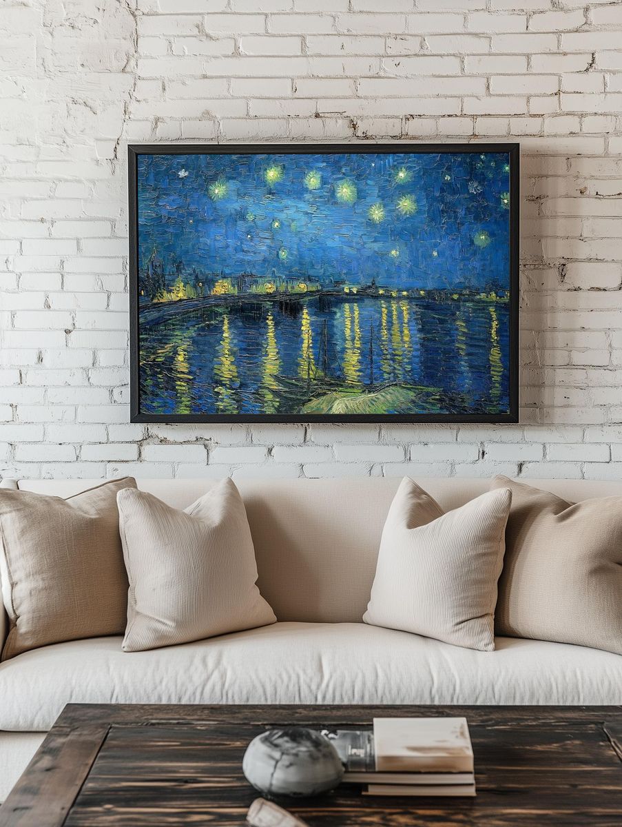Van Gogh art wallpaper, desktop. room preview