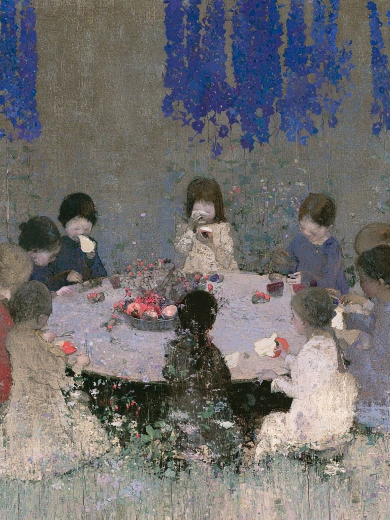 Children at Table Fine-Art Poster. poster — fine-art art