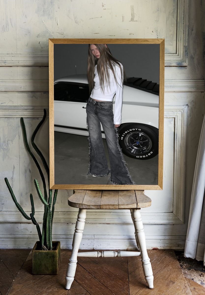 Fashion Model by Car Photography Poster. room preview