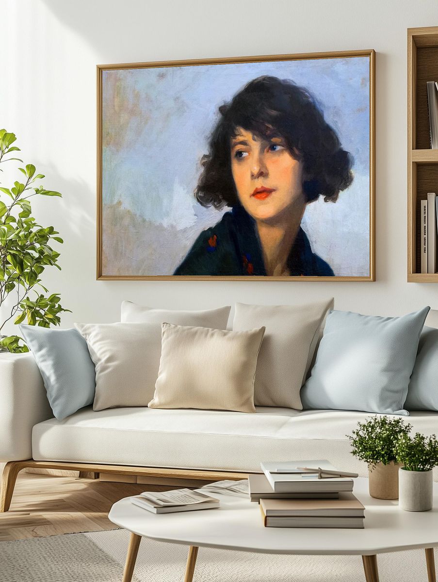 Woman green shawl (1927) aesthetic. — room view 2
