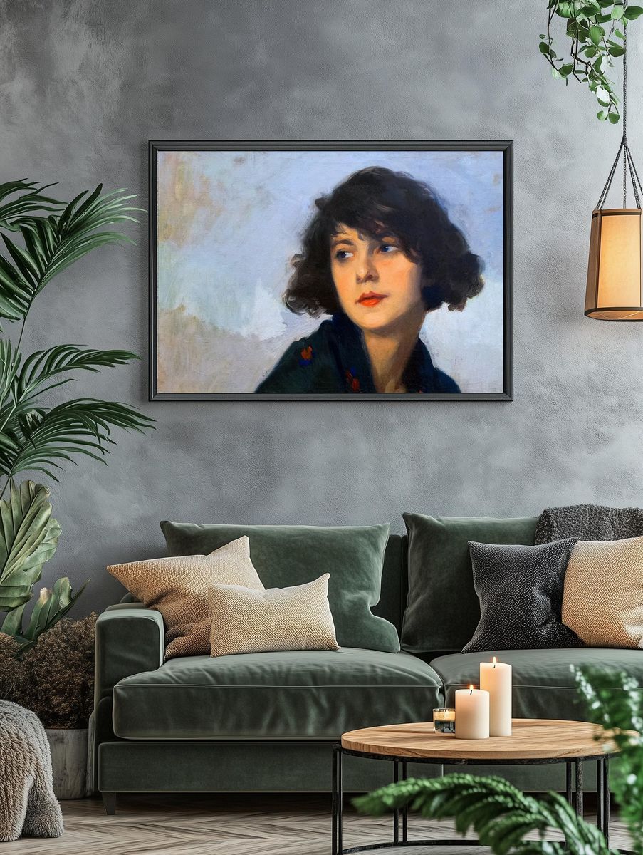Woman green shawl (1927) aesthetic. — room view 4