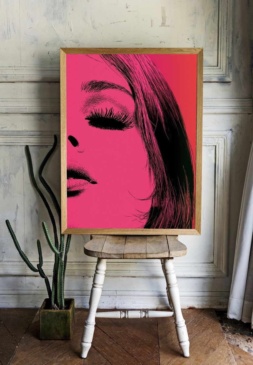 Pop Art Woman Portrait Poster. — room view 1