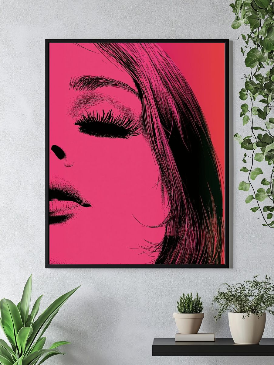 Pop Art Woman Portrait Poster. — room view 4