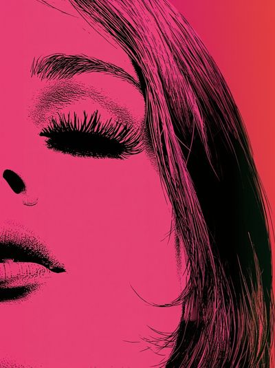 Pop Art Woman Portrait Poster.