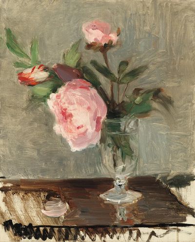 Aesthetic peonies painting.