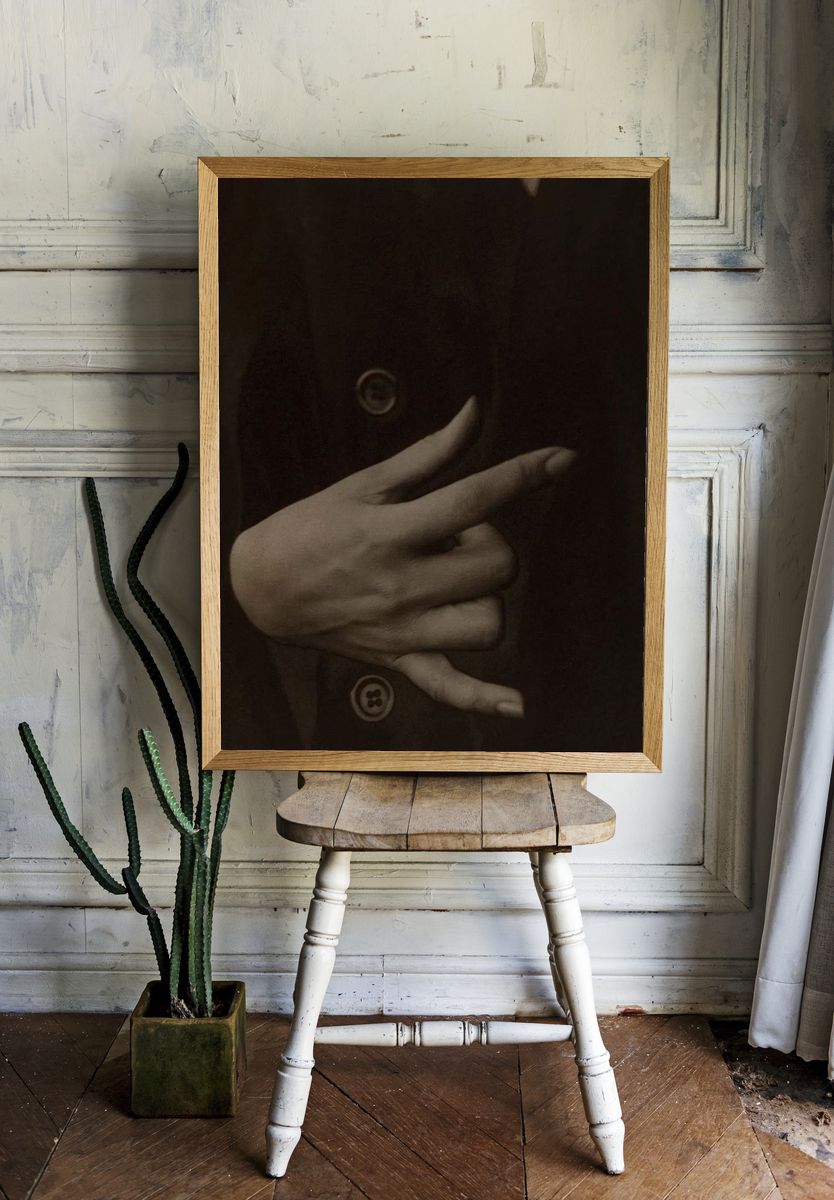 Elegant Hand Gesture — Fine Art Print. — room view 1