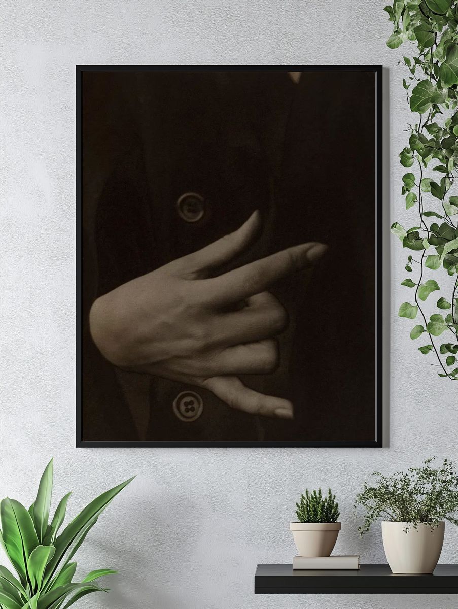 Elegant Hand Gesture — Fine Art Print. — room view 4