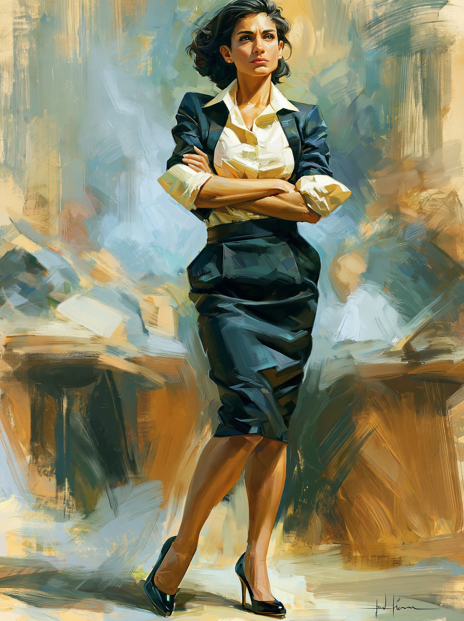 Confident Woman Portrait Print. poster detail