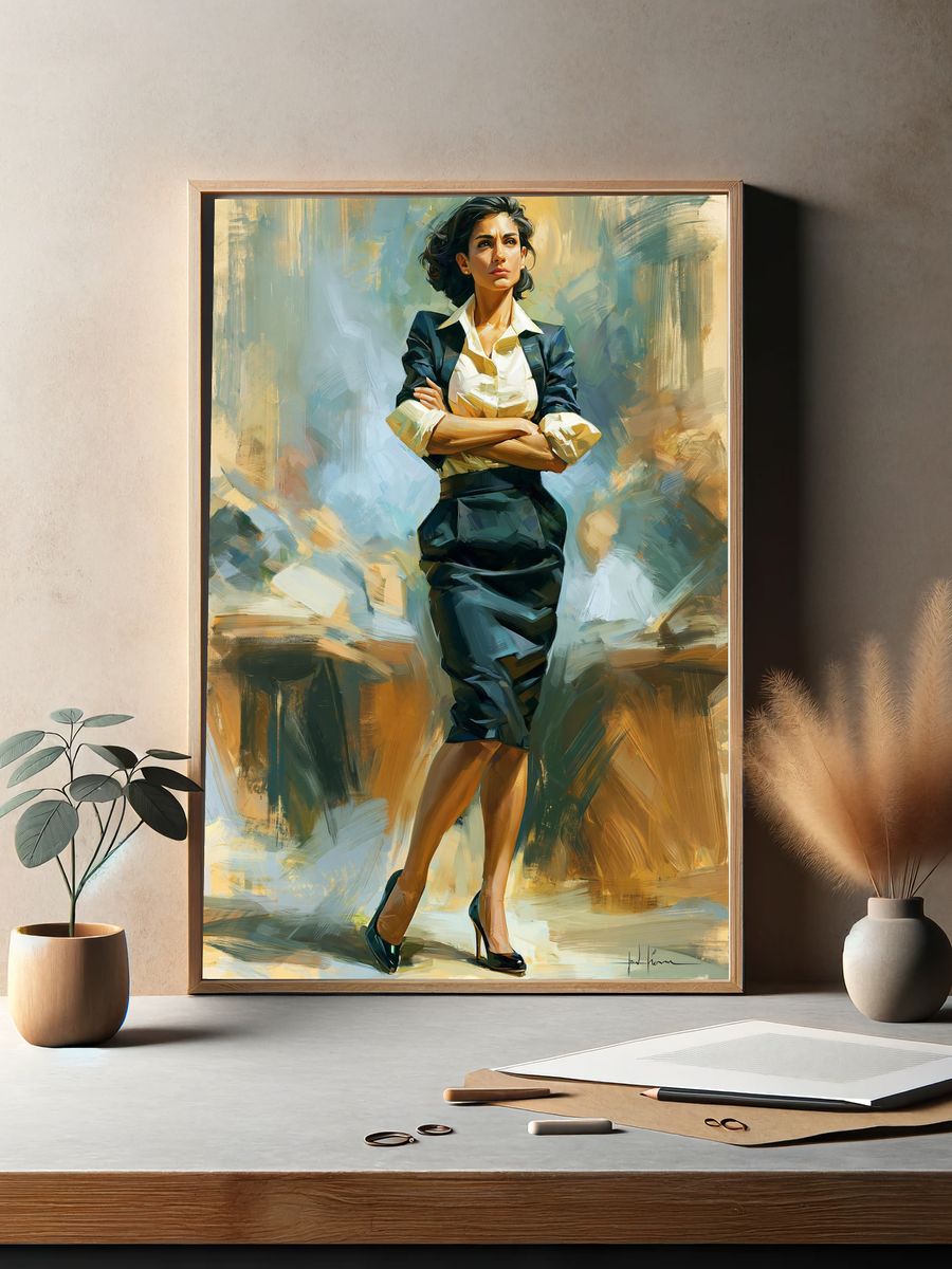 Confident Woman Portrait Print. — room view 2