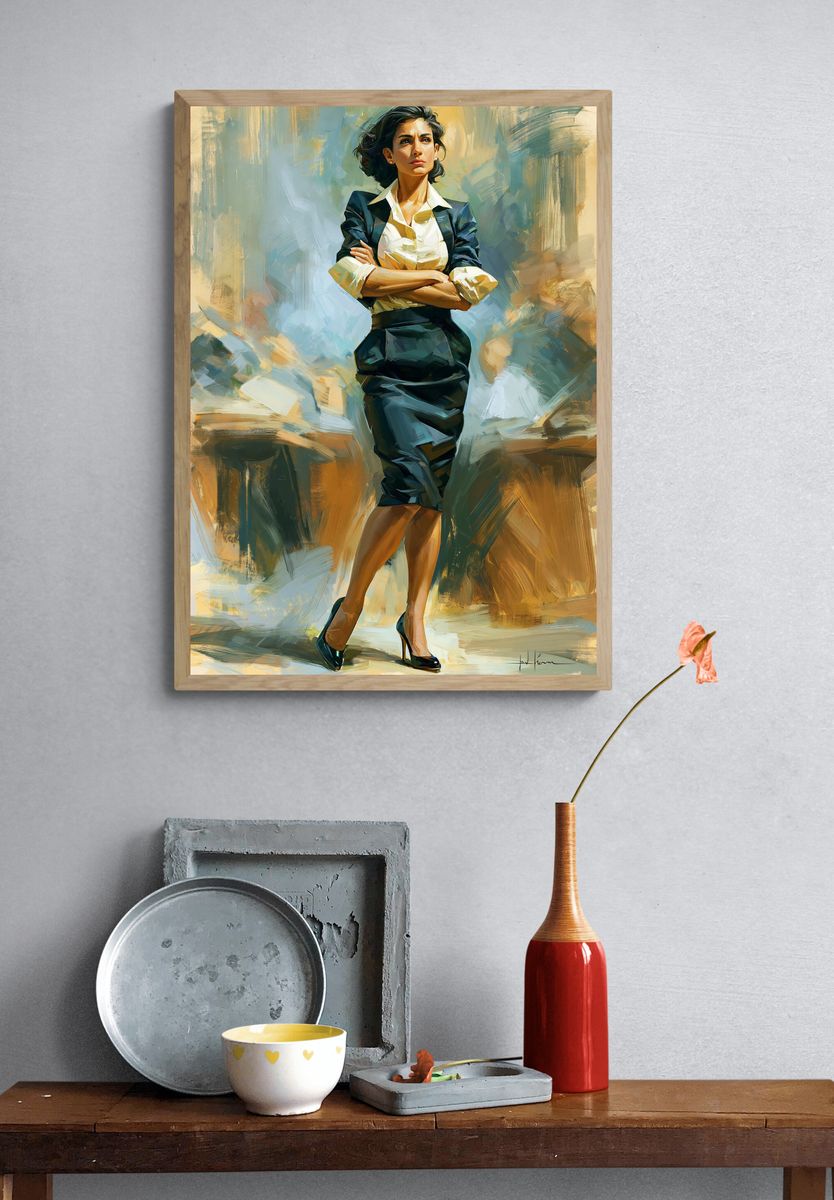 Confident Woman Portrait Print. — room view 3