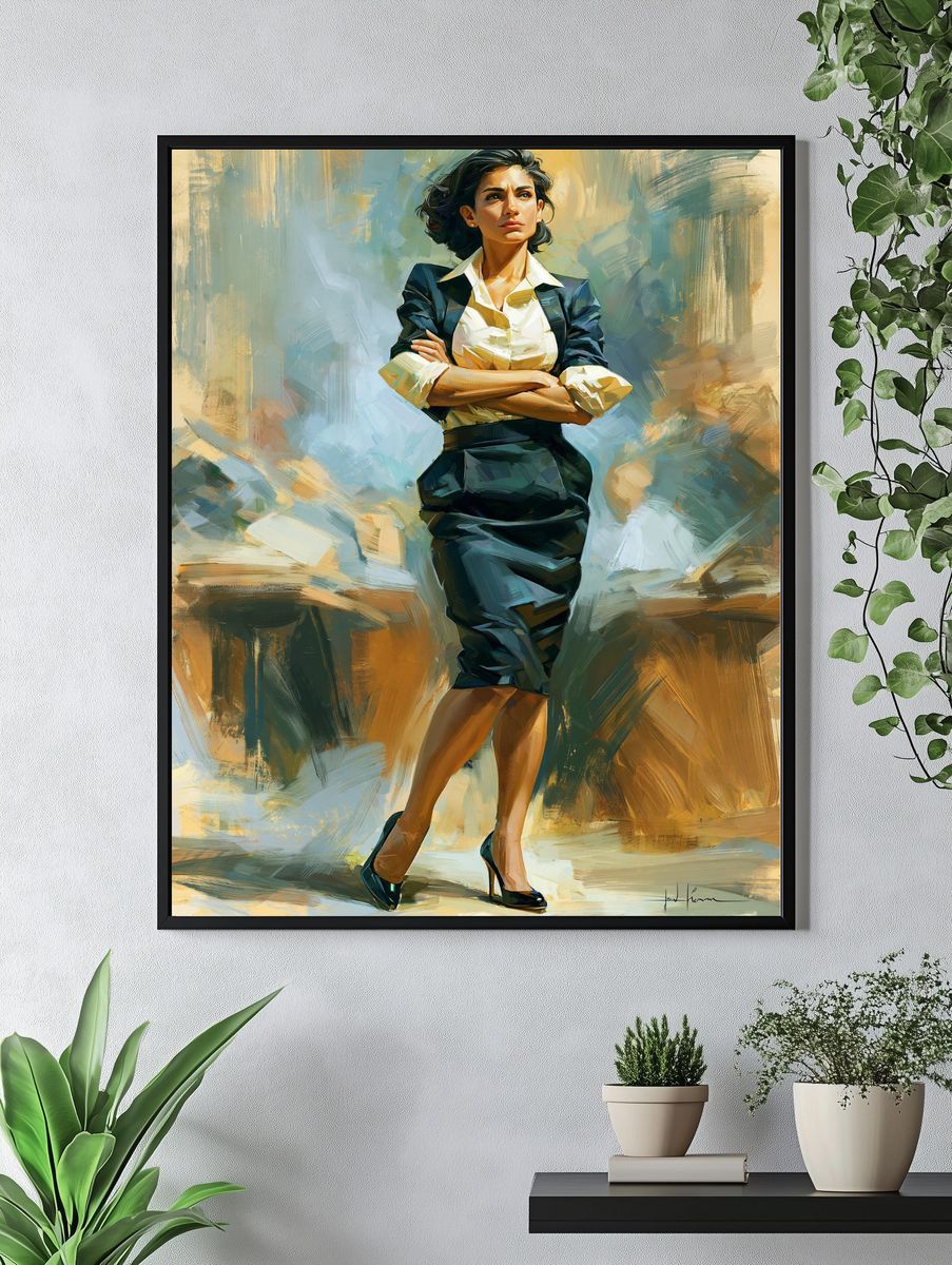 Confident Woman Portrait Print. — room view 4