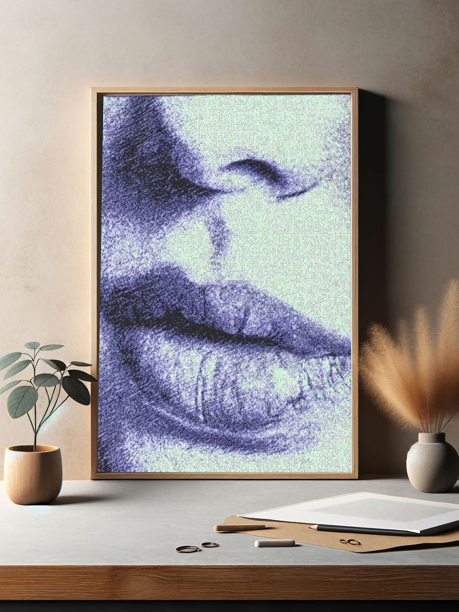 Abstract Lips — Fine Art Print. — room view 2