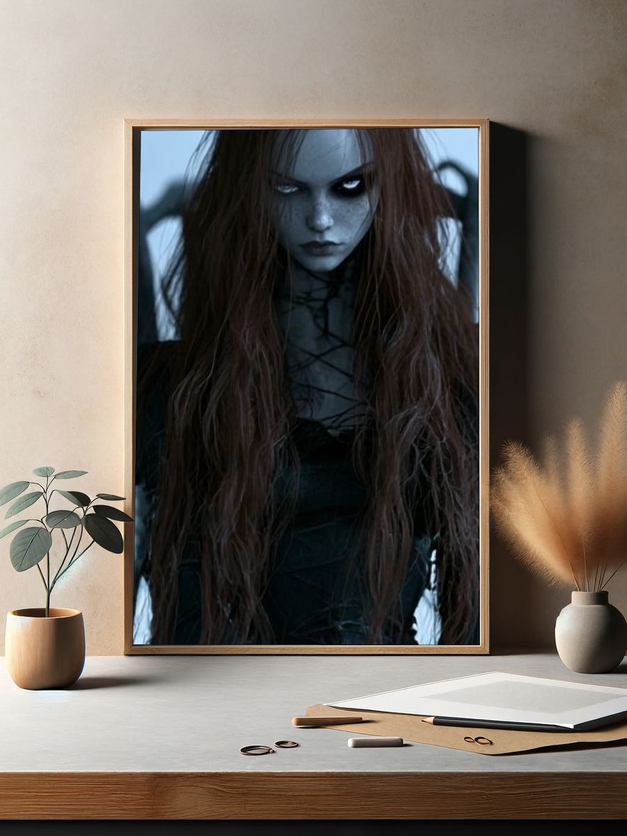 Gothic Doll Portrait Poster. — room view 2