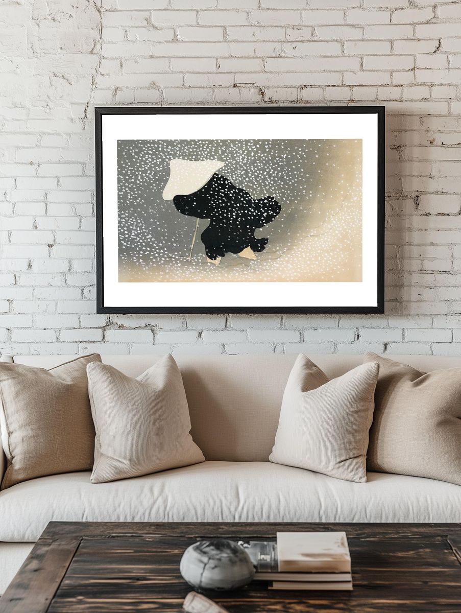 Snowy Landscape — Fine Art Print. — room view 1