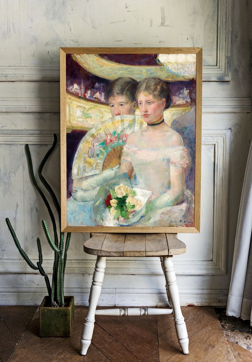 Girls with Flowers — Fine Art Print. — room view 1