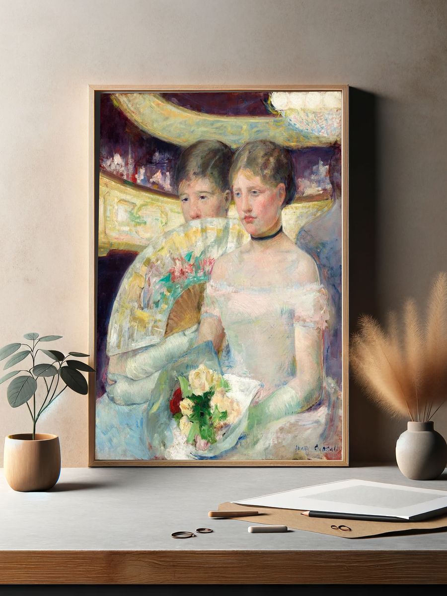 Girls with Flowers — Fine Art Print. — room view 2