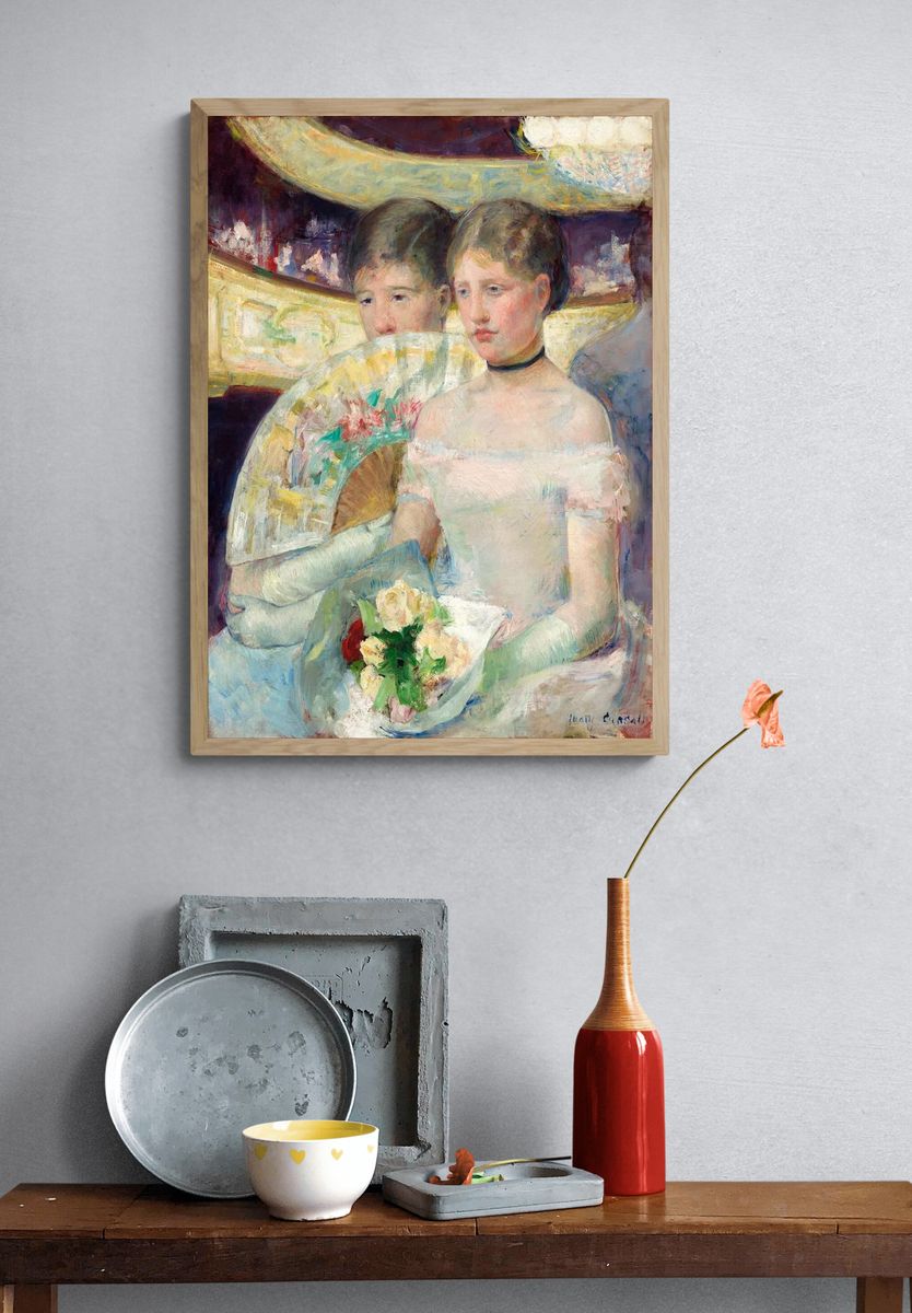 Girls with Flowers — Fine Art Print. — room view 3