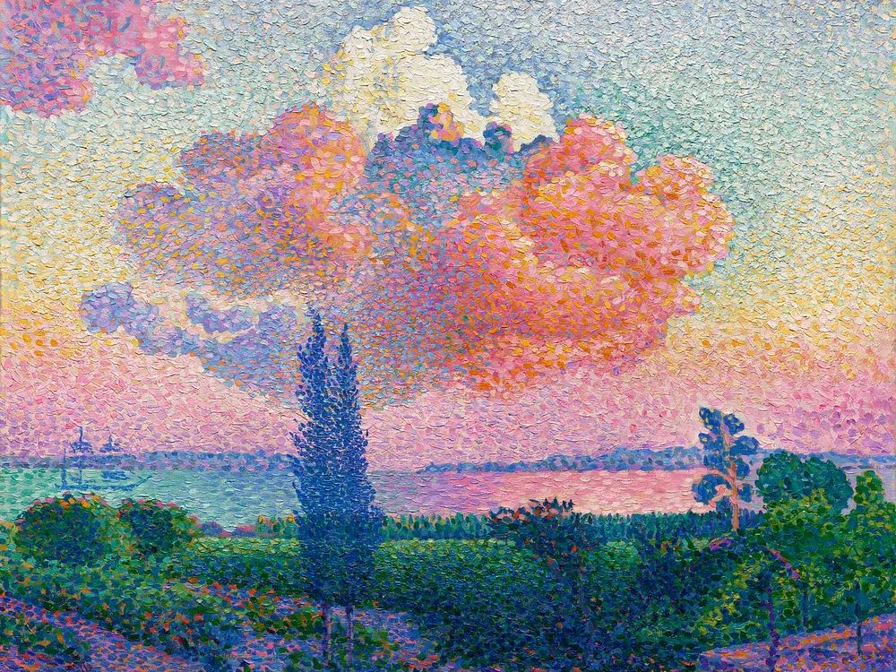 Pink Cloud (1896) painting high. poster — fine-art art