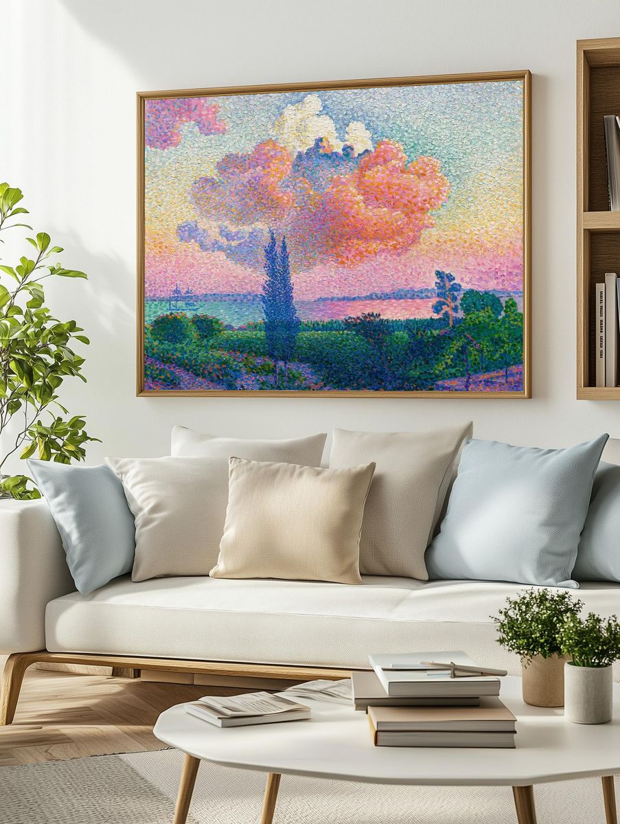 Pink Cloud (1896) painting high. — room view 2