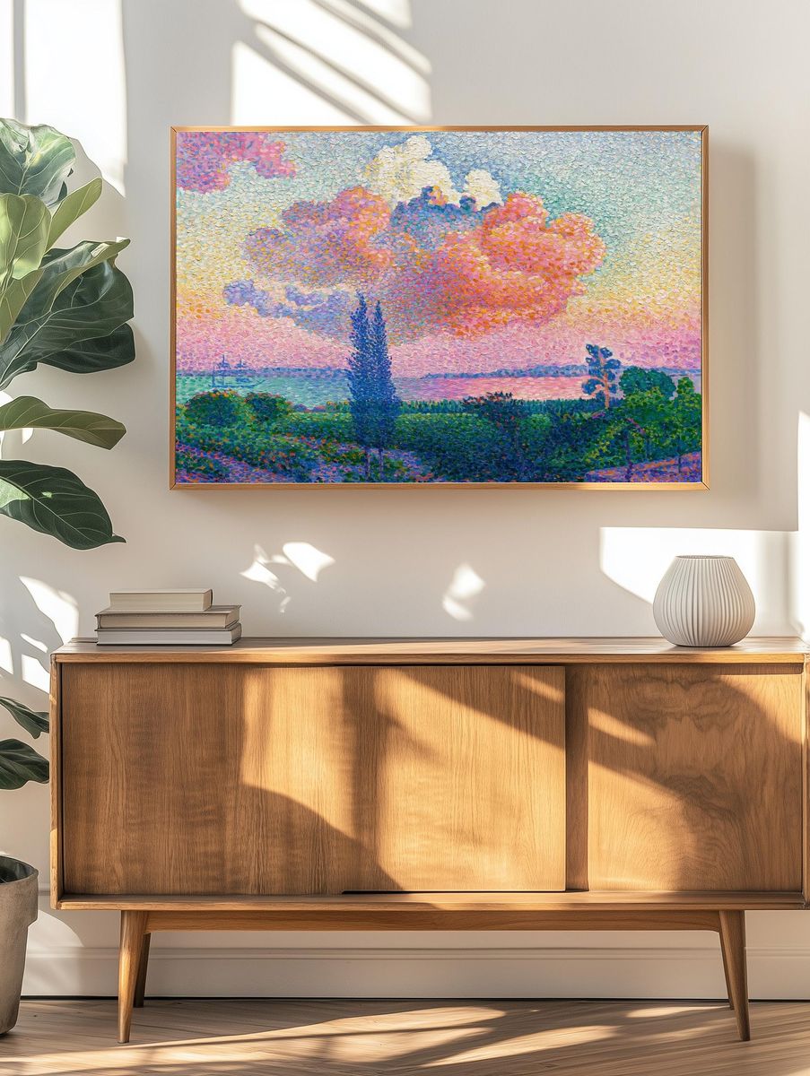 Pink Cloud (1896) painting high. — room view 3