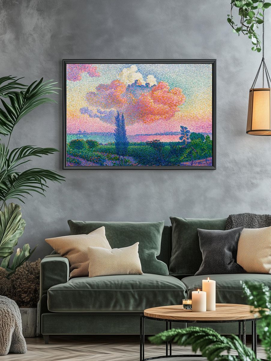 Pink Cloud (1896) painting high. — room view 4