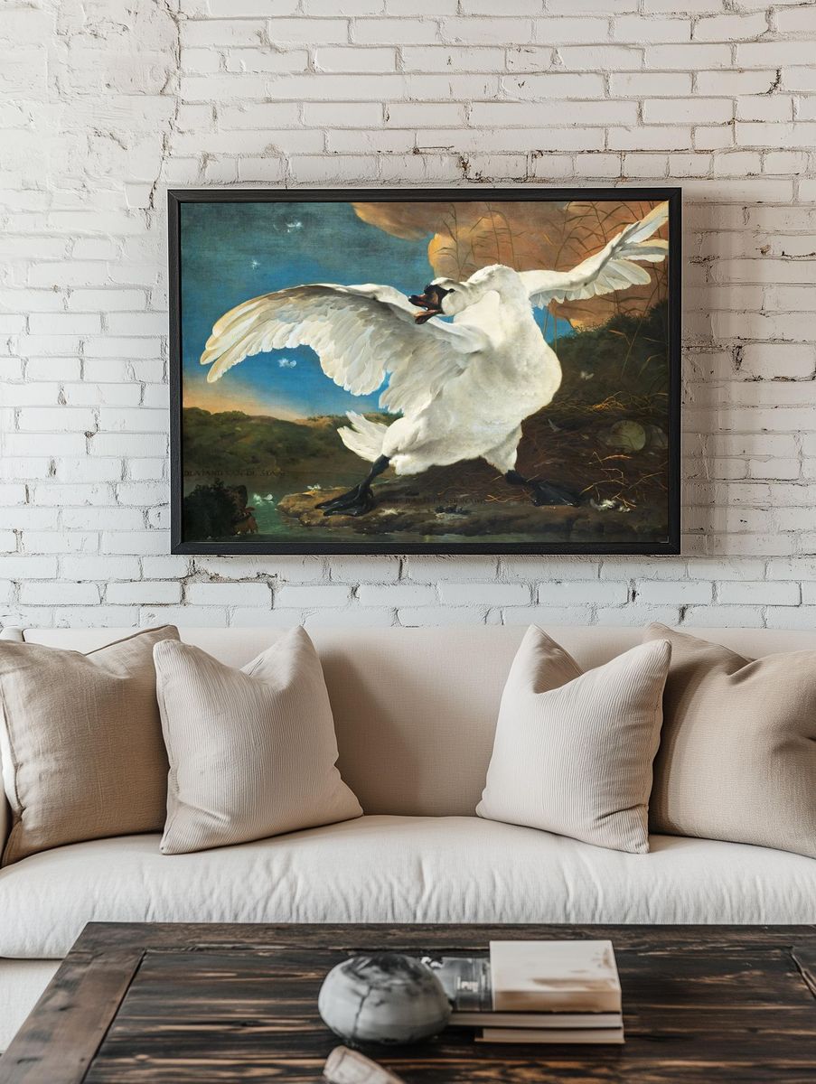 Majestic Swan — Fine Art Print. — room view 1