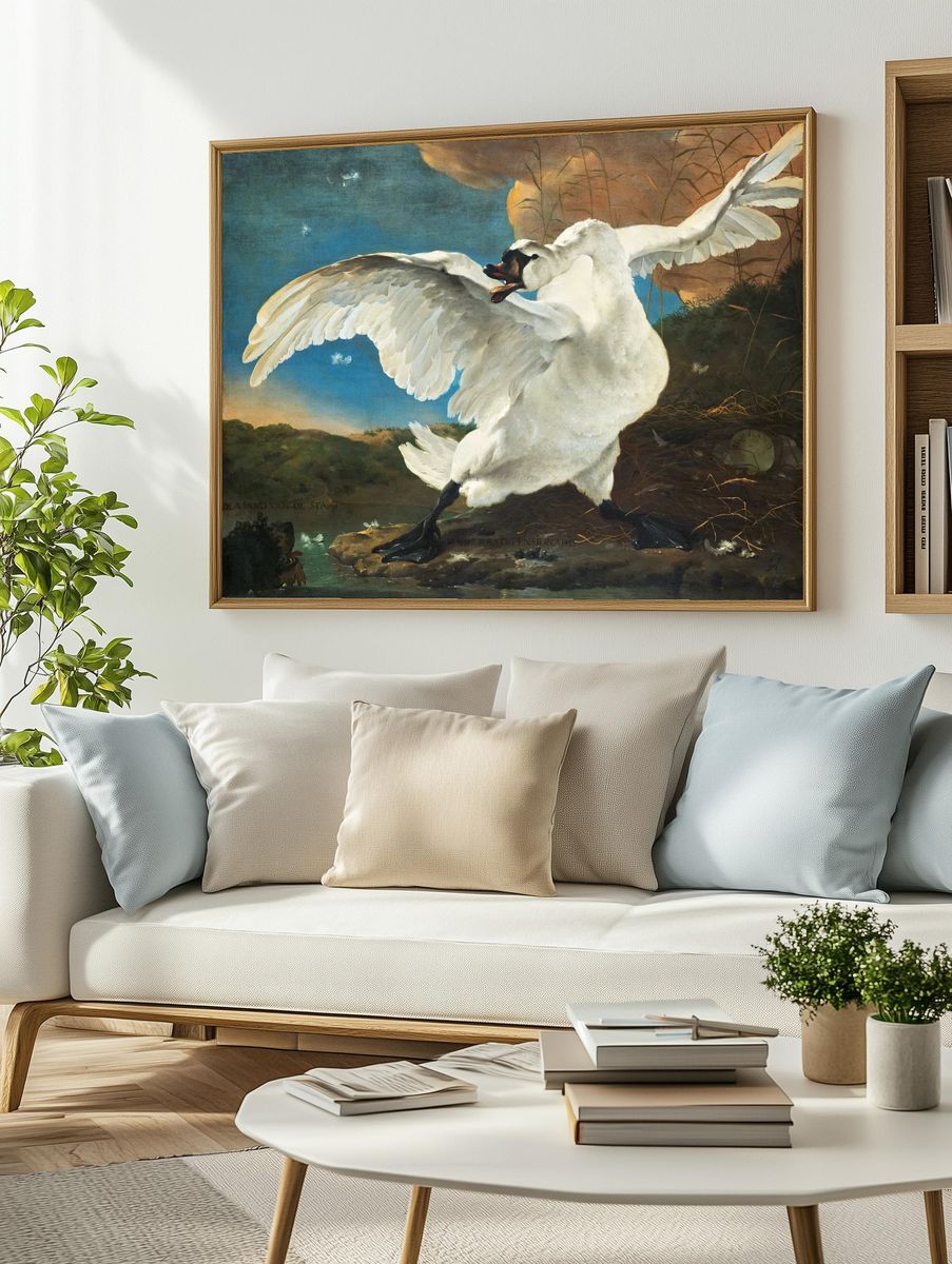 Majestic Swan — Fine Art Print. — room view 2