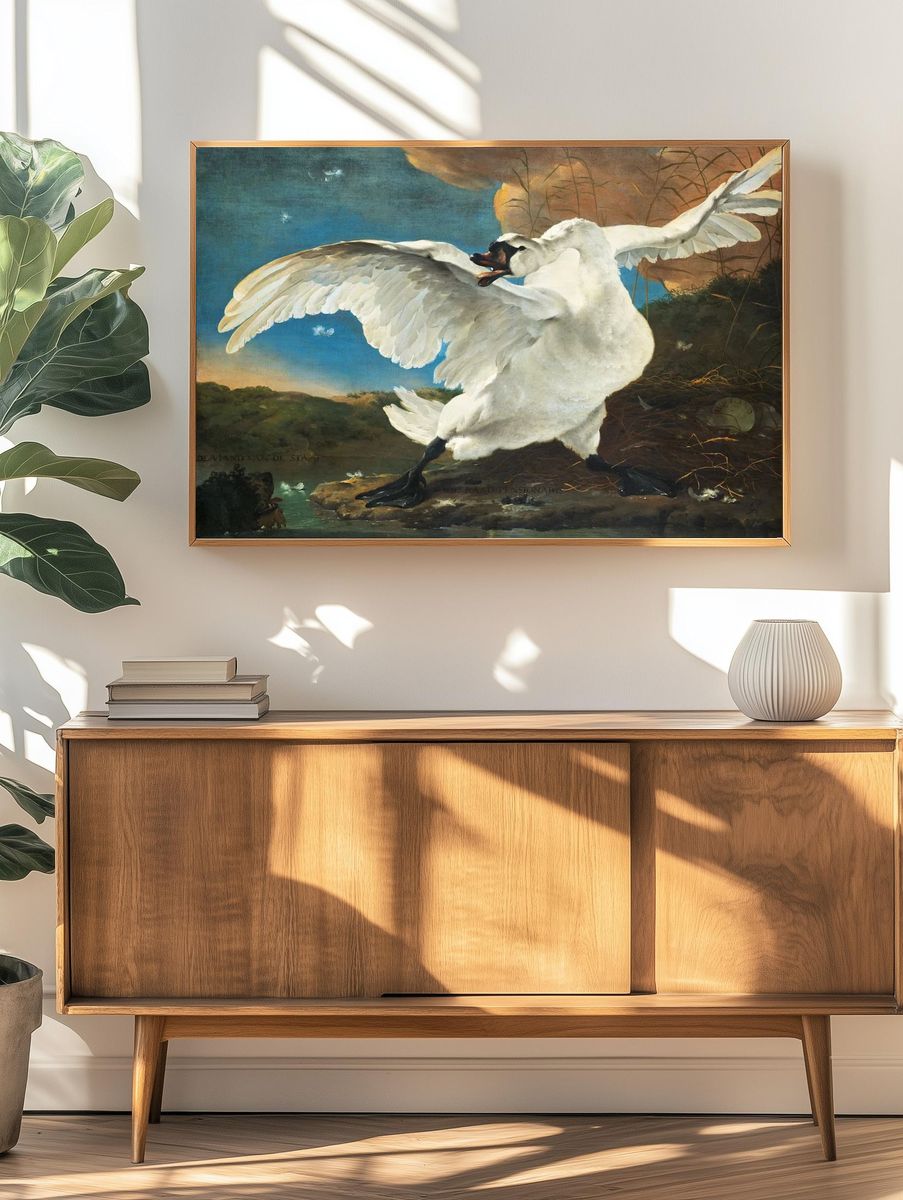 Majestic Swan — Fine Art Print. — room view 3
