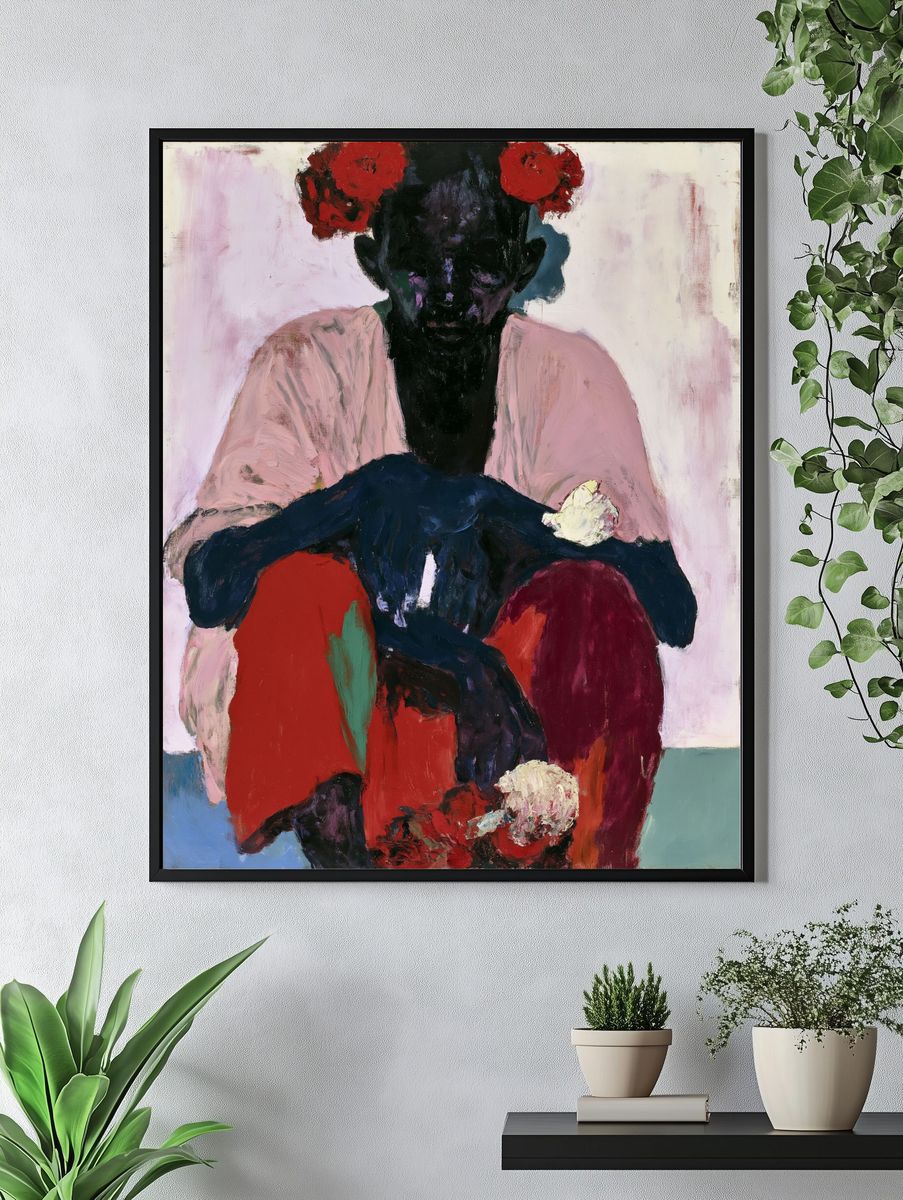 Abstract Figure Portrait Print. — room view 4