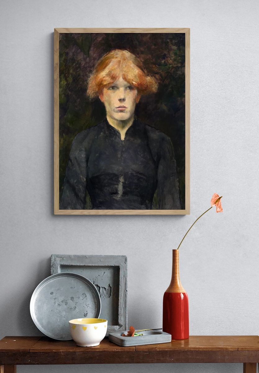 Portrait of a Young Girl — Fine Art Print. — room view 3