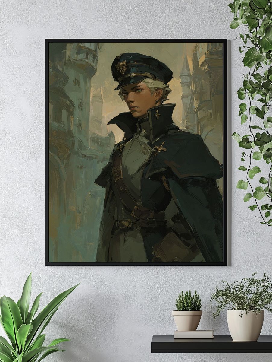 Fantasy Officer Portrait Print. — room view 4