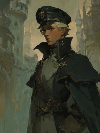 Fantasy Officer Portrait Print. poster print