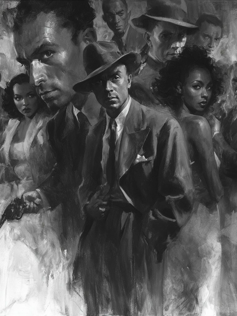 Noir Gangster Ensemble Poster. poster detail