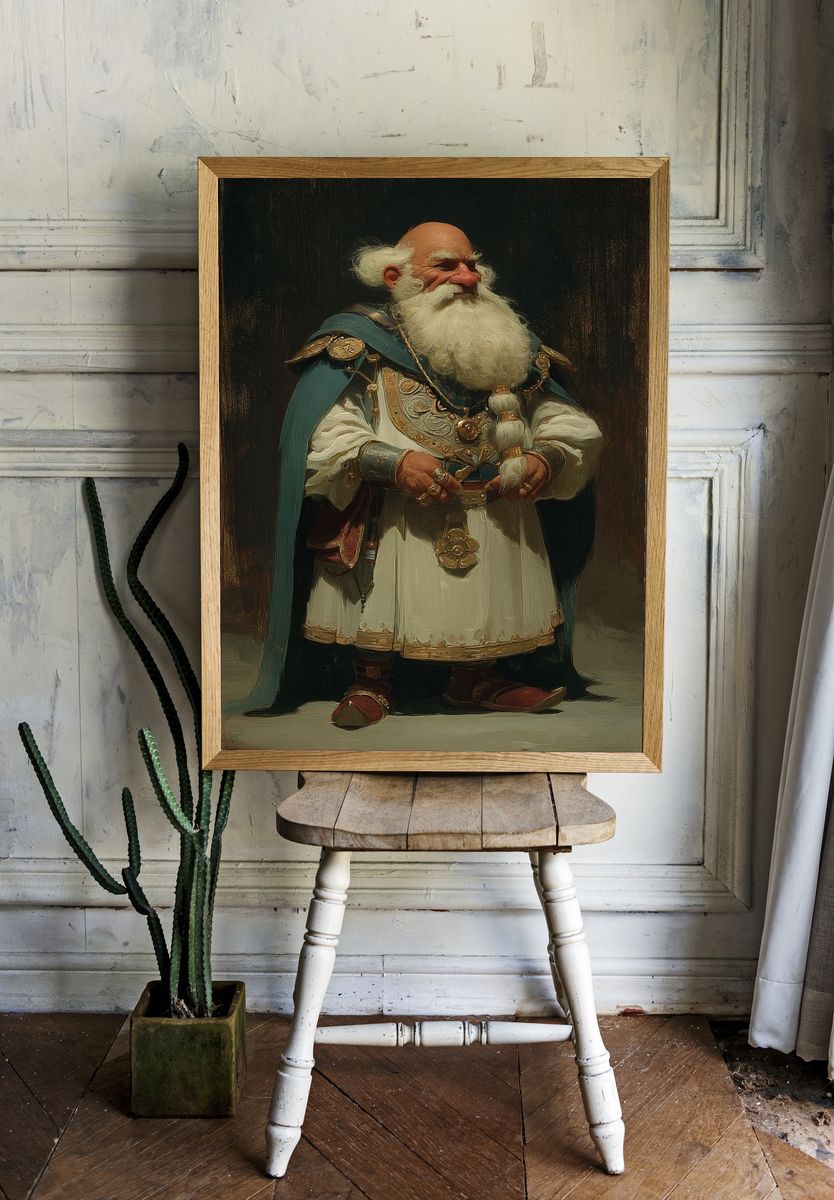 Ancient Warrior Portrait Print. — room view 1
