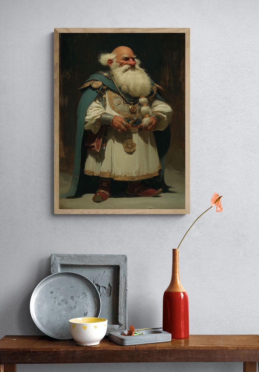 Ancient Warrior Portrait Print. — room view 3