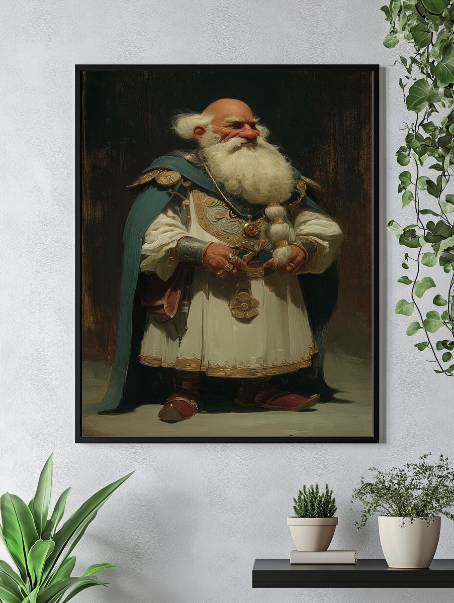 Ancient Warrior Portrait Print. — room view 4
